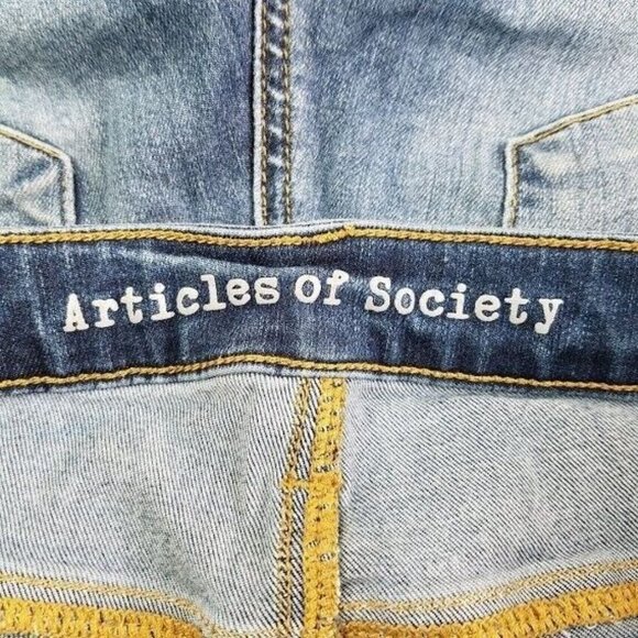 Articles of Society Womens Janis Skinny Jeans Size 26 Distressed Ripped Knee - Picture 4 of 10